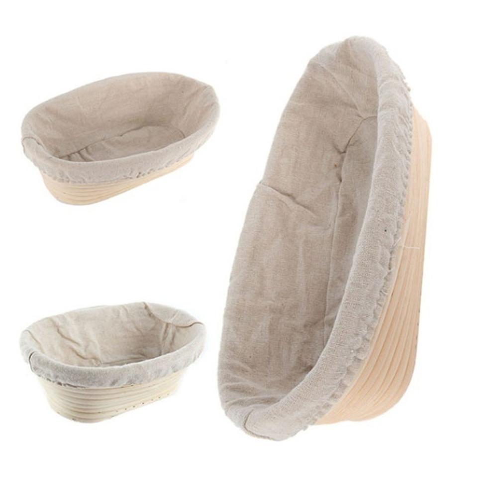 Baking Dry Basket Oval Shape Rattan Banneton Basket Bread Dough Proving Brotform Bowl