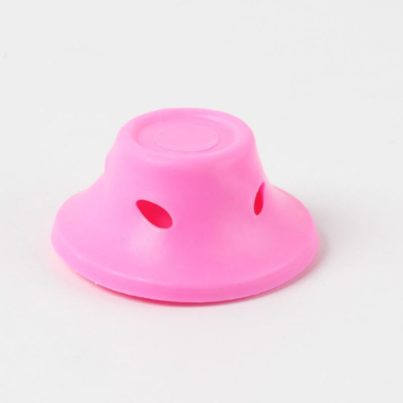 

1/10PCS Silicone Hair Curler Mushroom Hair Curler Bell Hair Curling Artifact Lazy Hair Curler 1PCS рожевий