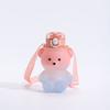 Cute Bear Kettle Straw Water Cup Summer Plastic Straw Drinking Cup Kids Water Bottle Large Capacity Water Bottle