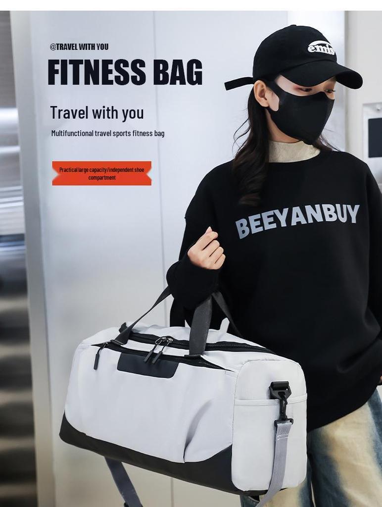 Large Capacity Multi-Function Sports & Travel Bag with Wet/Dry Separation, Crossbody, Shoulder, and Hand Carry Options