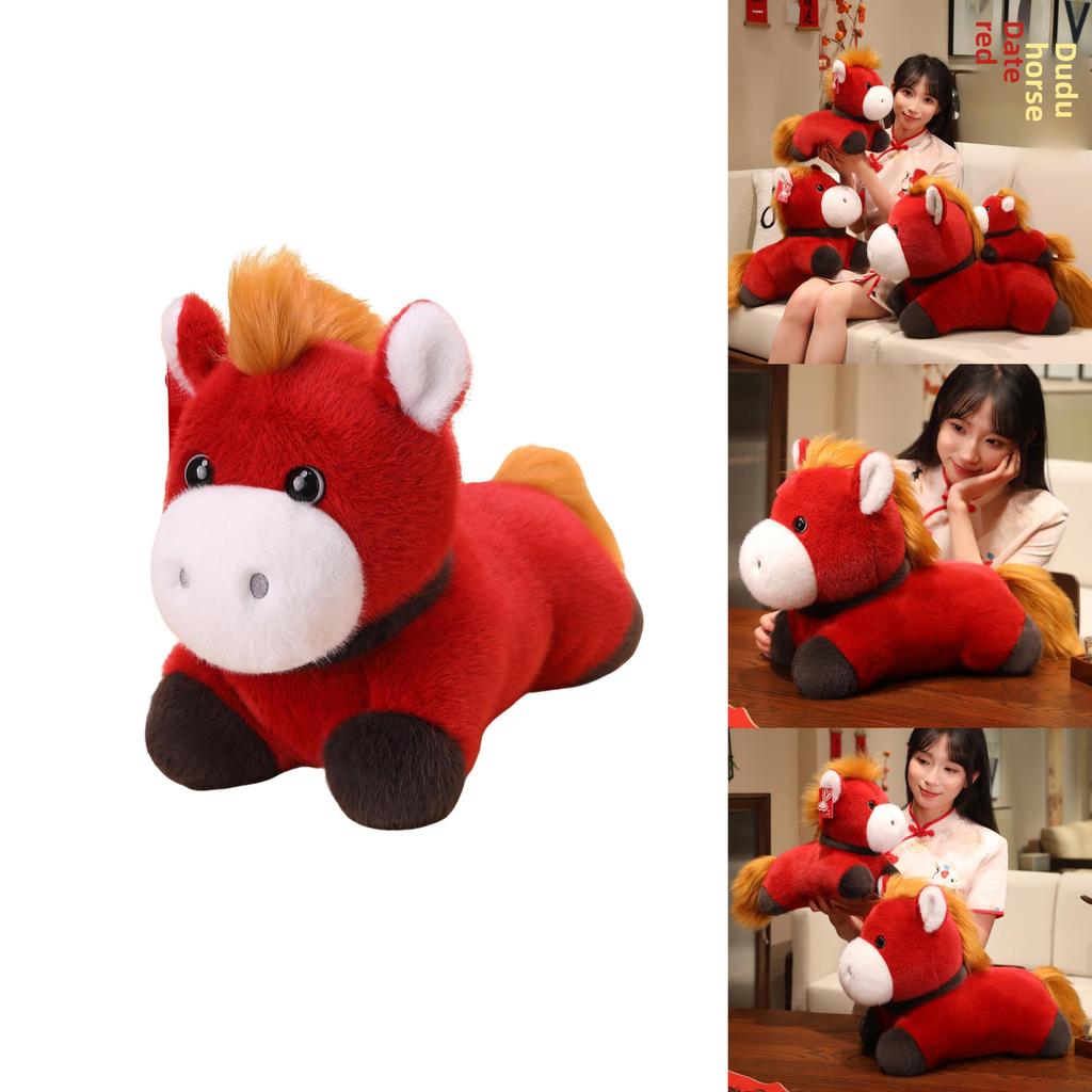Chinese Zodiac Horse Plush Toy With Soft Polyester Filling For New Year Gifts And Celebrations