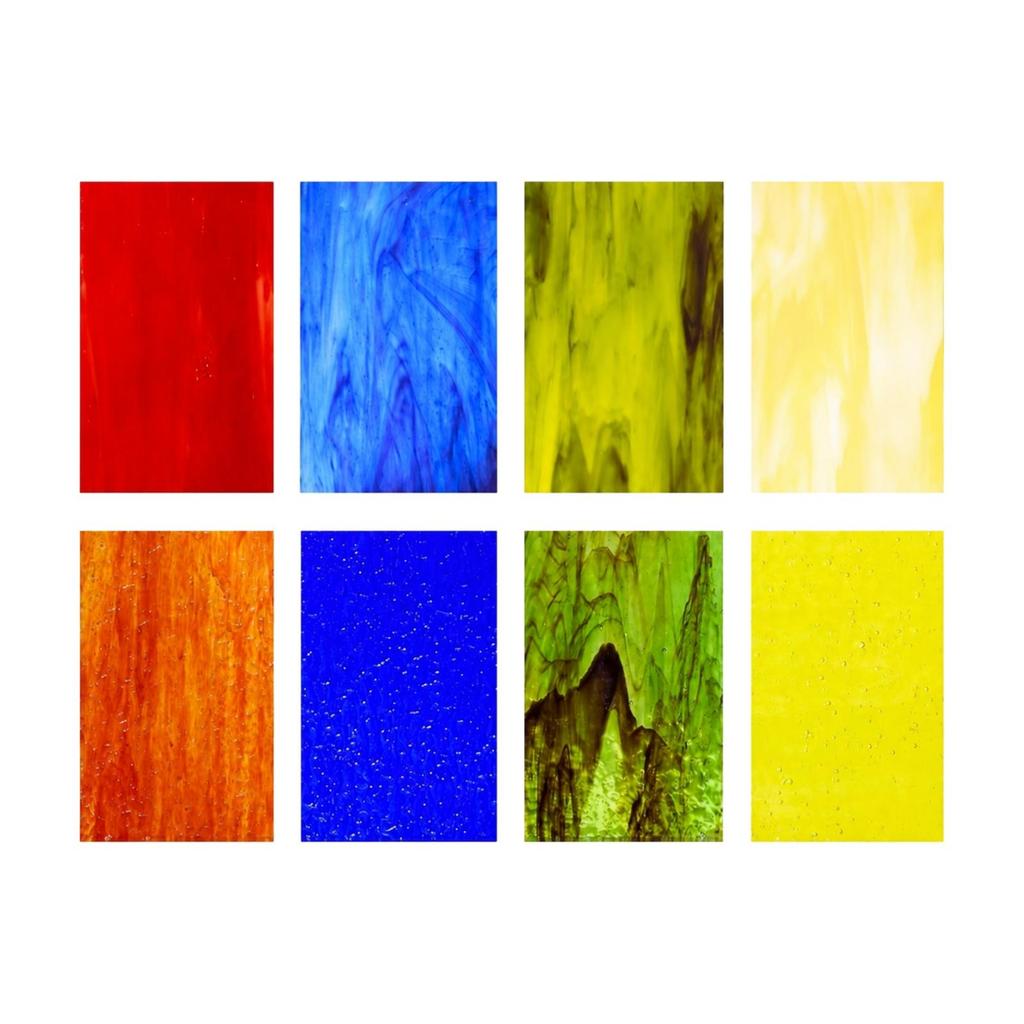 8 Pieces Glass Sheets Easy for Ornament Making, Mosaic Makers