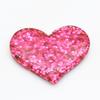 Assorted Color Kawaii Glitter 36mm Heart Flat Back Resin Cabochon for Phone Decoration Hair Bow Diy Slime Charm