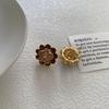 Exquisite Full Diamond Sunflower Hollow Flower Stud Earrings Temperament Exquisite Inlaid Zircon High-End Light Luxury Earrings