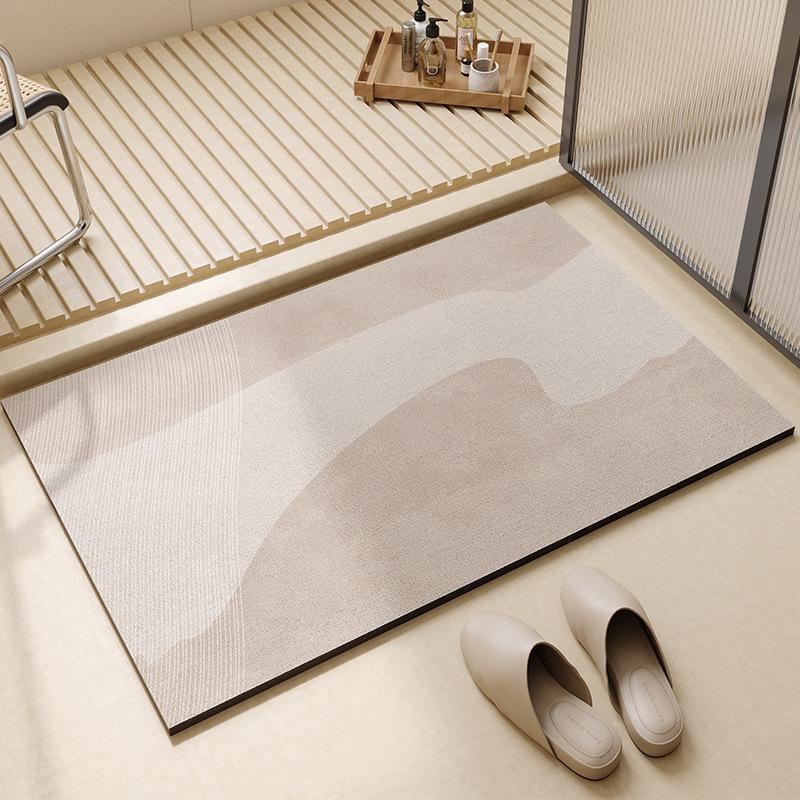 Wabi-Sabi Diatom Mud Bathroom Mats: Absorbent, Quick-Drying, Non-Slip, Dirt & Wear-Resistant.