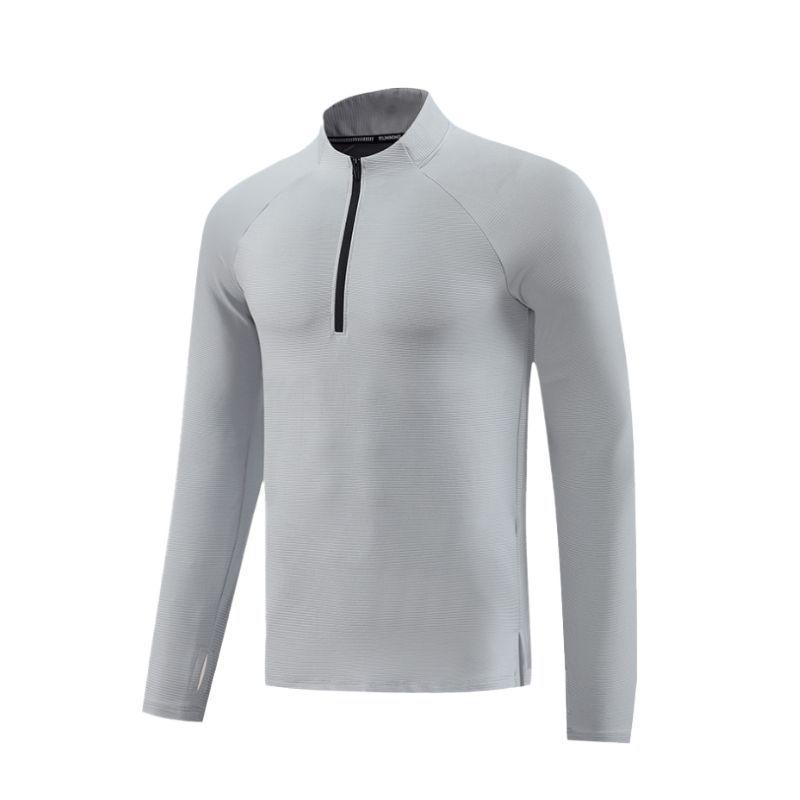 Men's Quick-Dry Half-Zip Stand-Collar Sweatshirt for Autumn/Winter Running and Training.