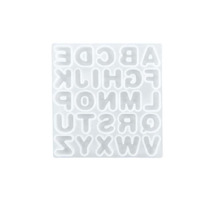 Silicone Keychain Mould Letters Shaped Pendant Molds DIY Crafts Moulds Clay Mold S