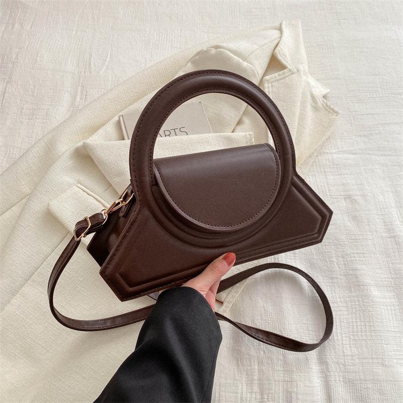 Niche design handbag early spring new fashion trendy simple solid color shoulder crossbody handbag women's bag tide