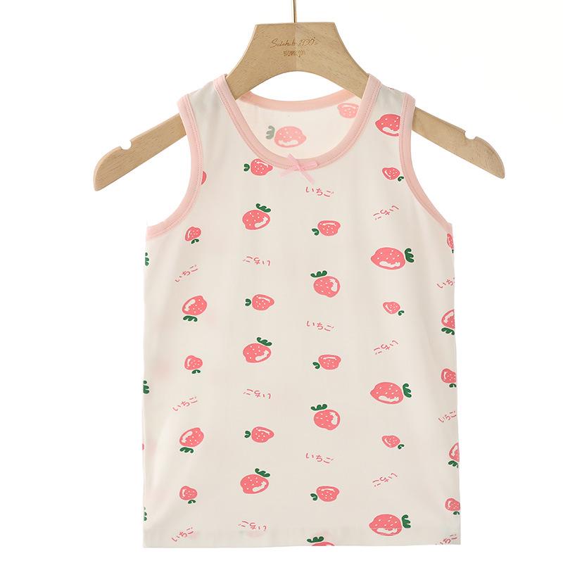 Girls' Cotton Spaghetti Strap Tank Top Sleeveless Base Layer Vest