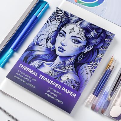 Drachenkünstler Tattoo Transferpapier - 20 Blatt/Box, Vierteiliges handgezeichnetes Thermodruckpapier