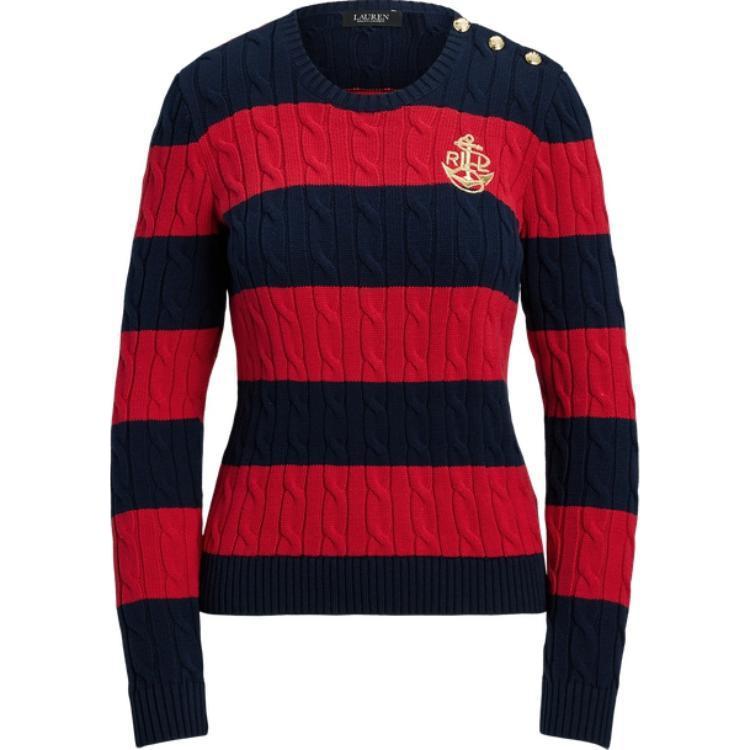 

Polo Ralph Lauren SS25 Приталенный хлопковый трикотажный топ с длинным рукавом Женские топы Красный Черный WMLRSWES6820731-410 S