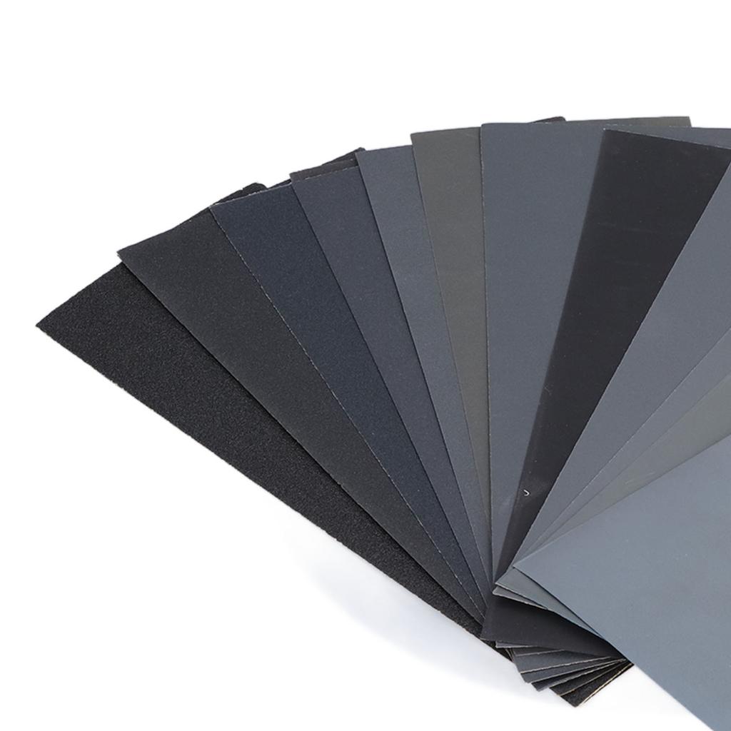 Sand Paper Dry Wet Sandpaper 120 to 3000 Grit Waterproof Set Kit for Polishing Sanding