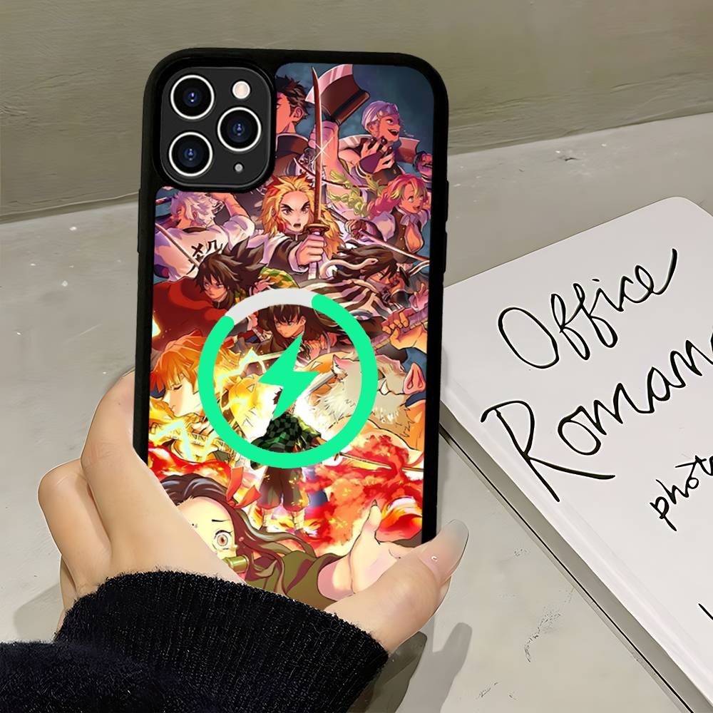 Anime Demon Slayer Magsafe Magnetic Phone Case For IPhone 17 16 Pro Max 15 Plus 14 13 12 11 Cover