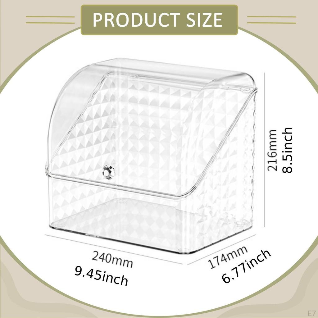Bread Bin Box with Lid Entryway Storage Large Capacity Makeup Countryside