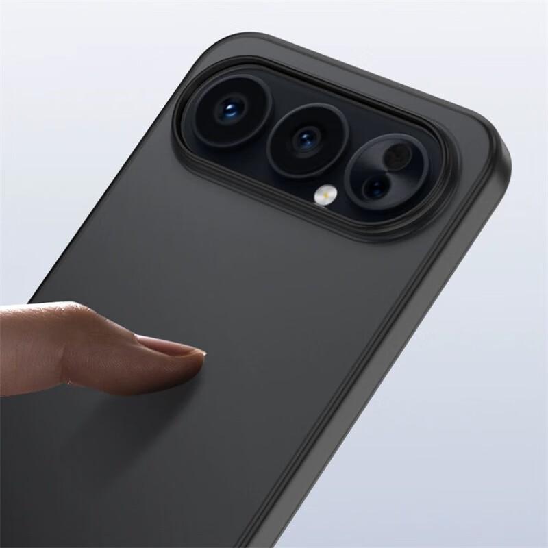 KMaxAI Honor 500/Pro Case Ultra-Thin Matte PP Full-Cover Anti-Slip Anti-Fingerprint Semi-Transparent Minimalist Zero-Feel Series - Transparent Black