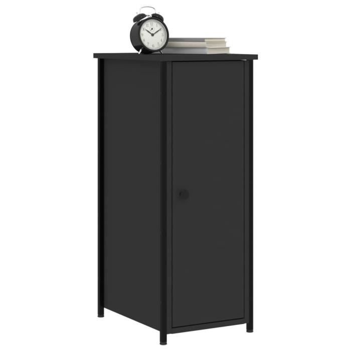 VidaXL Bedside Tables 2 Pcs Black 32x42x80 Cm Engineered Wood 825964