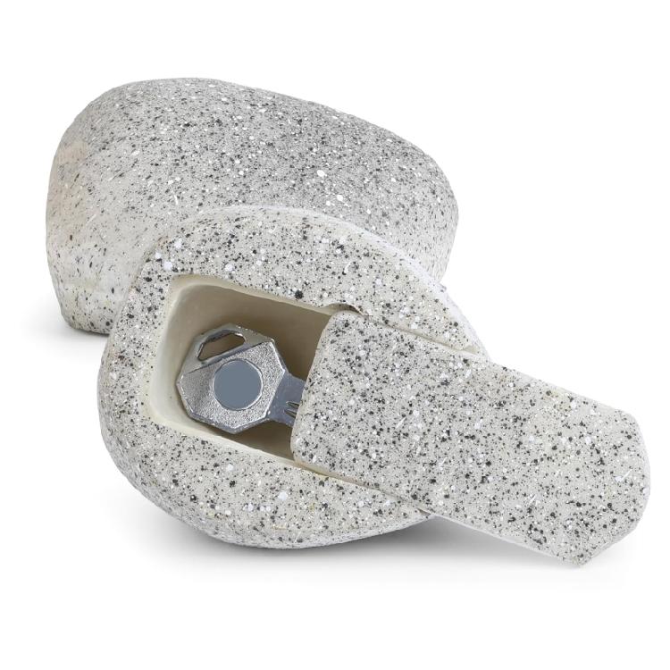 Durable Polyester Resin Concealed Key Holder That Looks Like A Real Garden Stone Rocks Style Concealed Storage Case