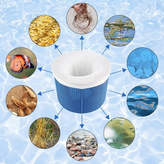 Svømmebasseng Skimmersokker Strekkbare Universale Oppsamler Enkel Installasjon Rusk Stoff Basseng Filterkurv