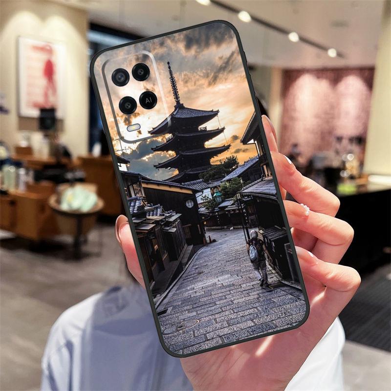 Japanese Temple Kyoto Case For Oppo A94 A74 A54 A18 A38 A58 A78 A98 A40 A60 A80 A16 A76 A96 A15 A17 A77 A57S Cover