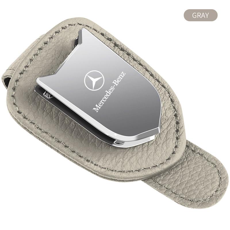 Auto Sun Visor Glasses Box Sunglasses Clip Card Ticket Holder Stand For Mercedes Benz AMG W203 W206 W220 W205 W211 W212 W201 GLS CLS GLC