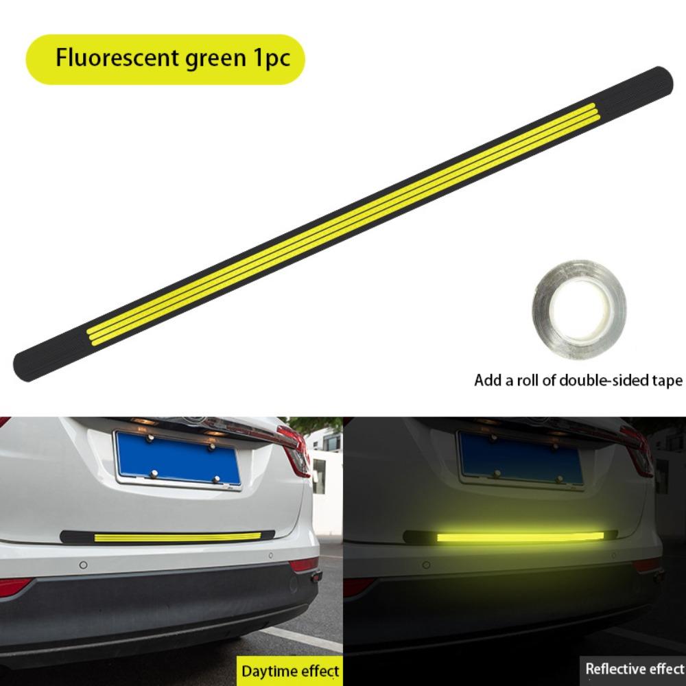 Soft Rubber Car Anti-rear-end Reflective Strip Anti-scratch 80cm Car Trunk Anti-collision Strip Night Warning