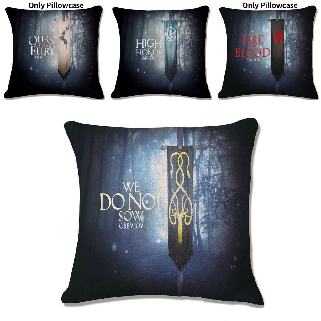 Game Of Thrones Inspired Decorative Throw Pillow Cover Featuring Unique Family Crests For Stylish Living Room Decor