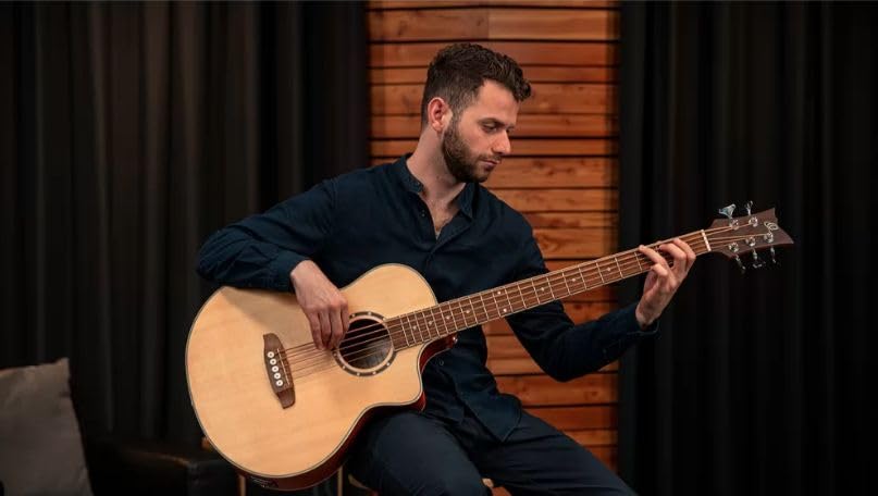 Ortega Acoustic Bass ACOUSTIC BASS DEEP SERIES Natural 812mm Scale D7CE-5 5-string