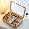 Eiche Ohrring Halskette achteckige Schmuckschatulle Aufbewahrungsbox Armband Ring Schmuck Geschenkbox