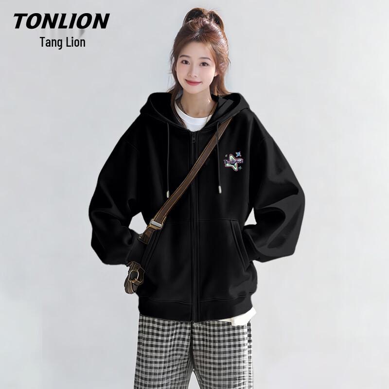 TonLion Women s Hooded Zip-Up Sweatshirt 2XL