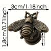 10 Pack Zinc Alloy Bee Shape Cabinet Knobs - Vintage Decorative Dresser Drawer Pulls for Home and Wardrobe Furniture Hardware