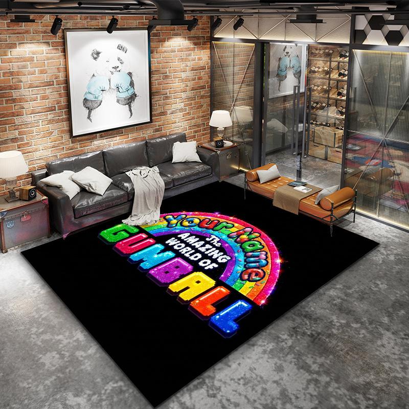 Cartoon Characters Collage Custom Name Carpet Rug For Living Room Bedroom Home Sofa Decoration Kids Play Nonslip Floor Mat