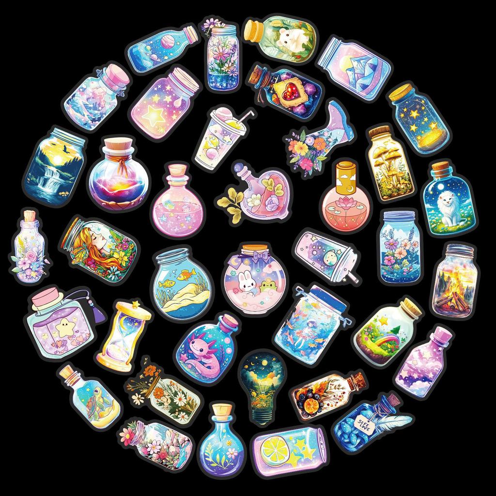 New 50 High-value Pet Transparent Waterproof Stickers Graffiti Stickers Decorative Glass