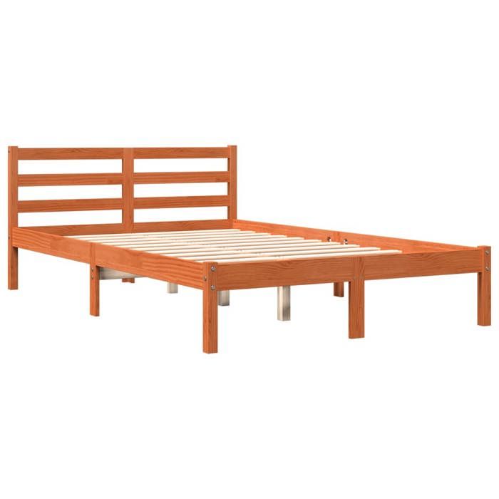 VidaXL Bed Frames Cherry Brown 120x200 Cm Solid Pine Wood 844144