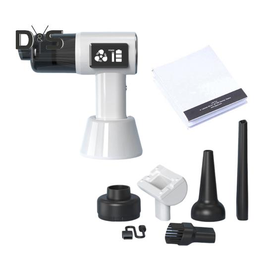 

1 комплект автомобильный пылесос ручной беспроводной пылесос USB-C перезаряжаемый 3 в 1 надувной светильник пылеуловитель высокой мощности мини воздуходувка для клавиатуры белый