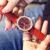 Orologio da Donna Multifunzionale Tre Contatori con Calendario Quarzo Quadrante Grande Strass Orologio Moda per Donna