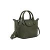 Longchamp Bolso Tote Mini de Cuero con Logo de Caballo Le Pliage Bolsos Tote para Mujer Verde 1500987549