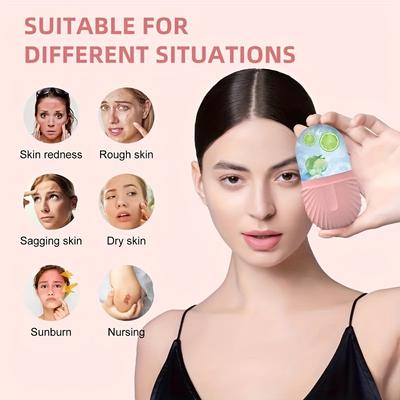 Reusable Ice Face Roller Beauty Tools Ice Facial Rollers Mold Facial MassageSkin Care Tools Contour Leakproof Facial Massager