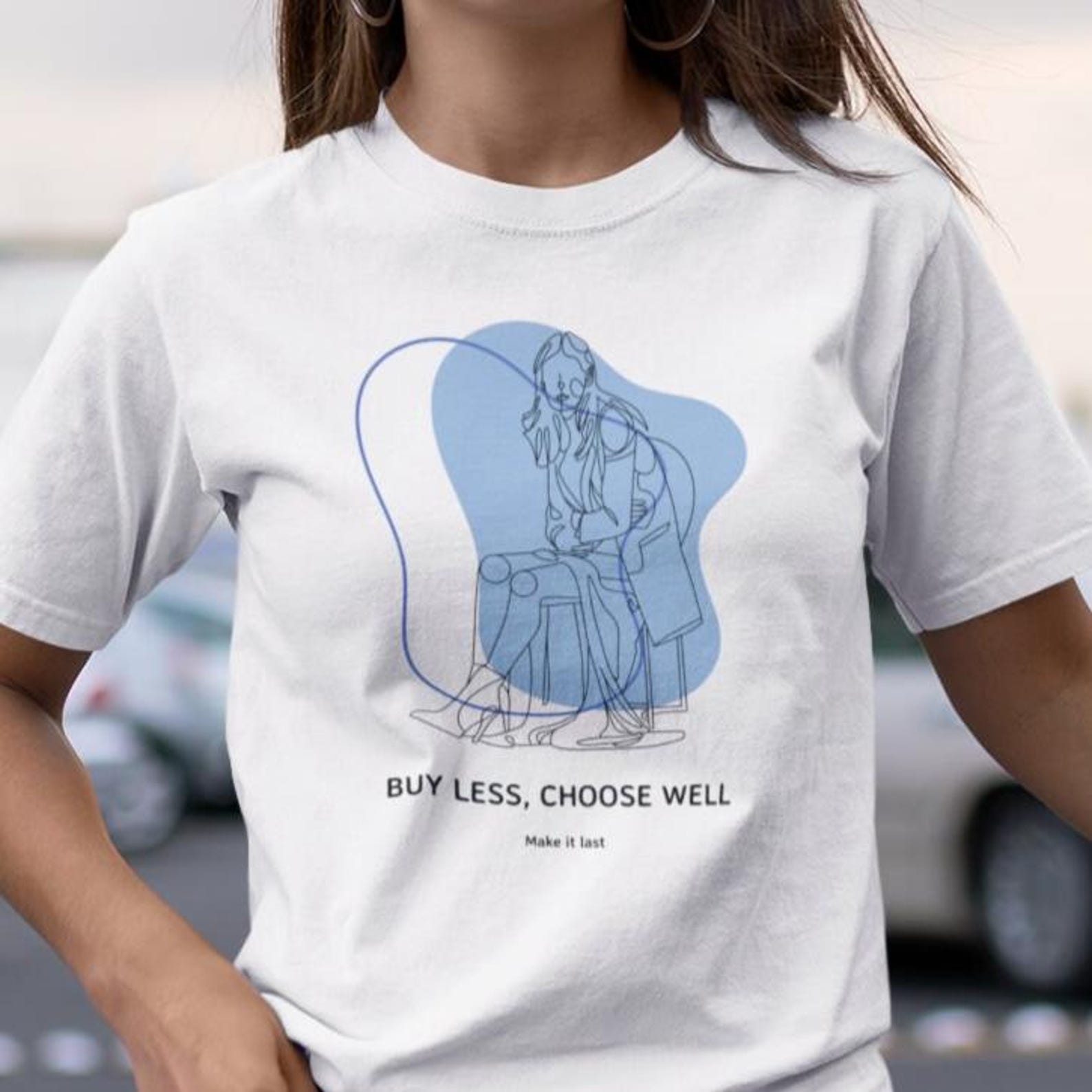 Abstract Face T-Shirt: Picasso Single Line Art, Unisex Cotton Tee S