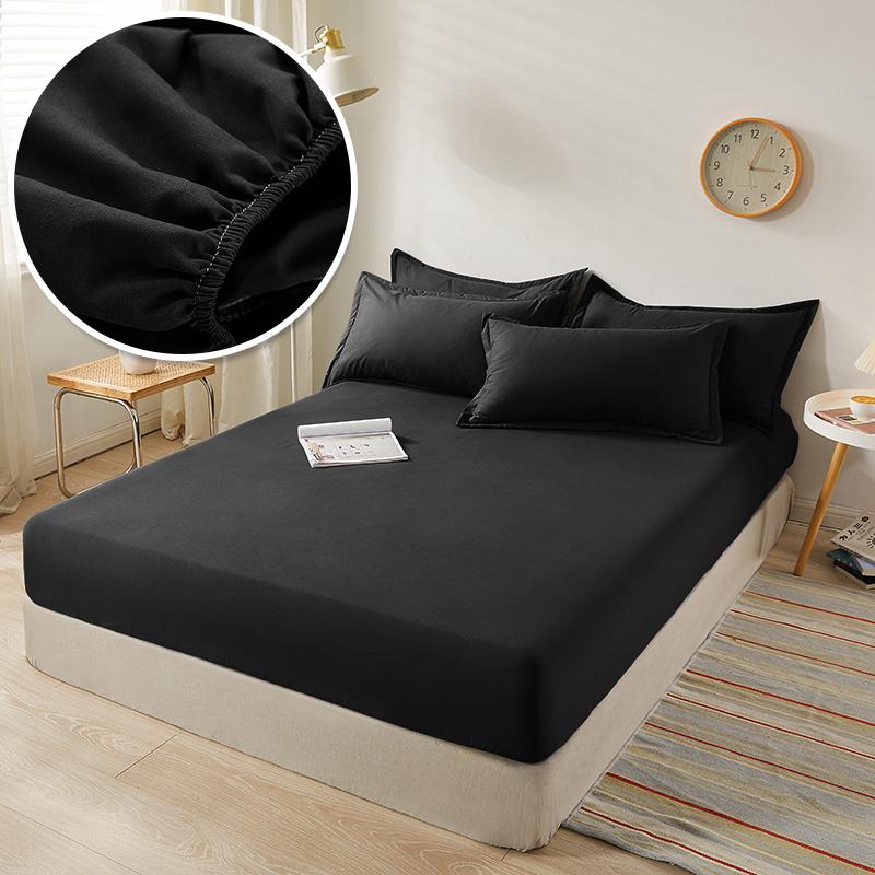 Baumwoll Spannbettlaken mit Gummibändern Rutschfest Verstellbare Matratzenbezüge für Einzel-, Doppel-, King- und Queen-Bettbezug 140/160/200CM