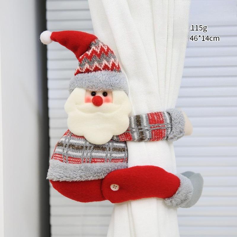 Christmas Creative Curtain Buckle Cartoon Doll Decoration Hotel Restaurant Decoration Doll Buckle Window Pendant