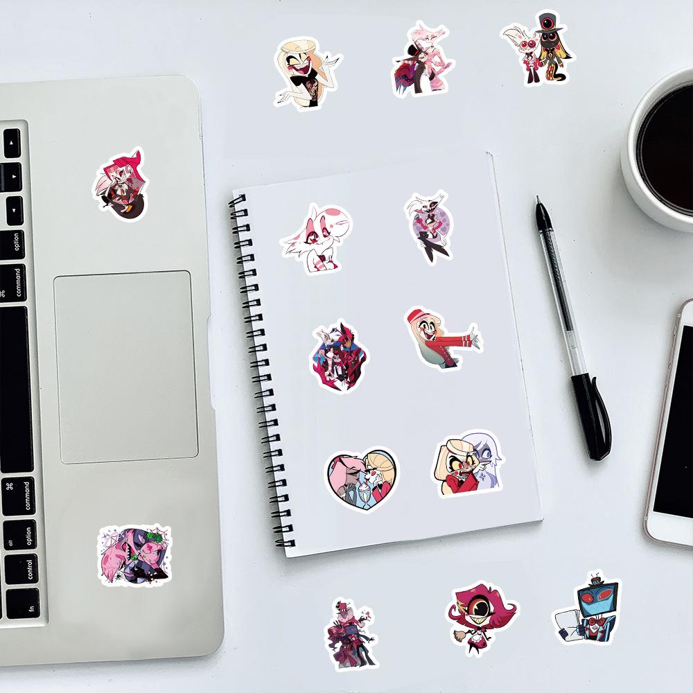 1050 100Stuks Cartoon Animatie Hazbin-El Stickers Telefoonhoes Helm Gitaar Koelkast Laptop Hell Inn Sticker Groothandel