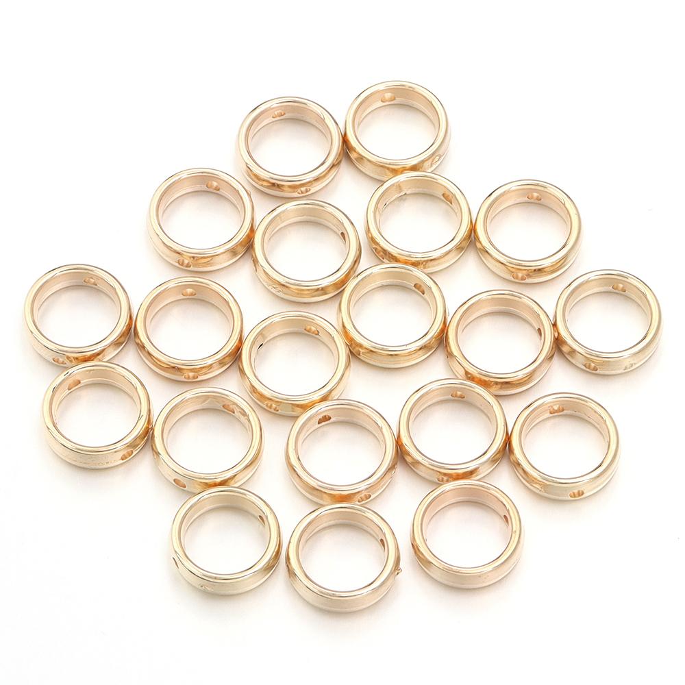 100set/lot Double Hole Frame Circular Bead CCB Positioning Circle Jump Rings for Diy Bracelet Earrings Pendants Jewelry Making
