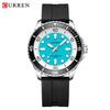 CURREN Sport Men Watch Top Brand Luxury Military Army Waterproof Male Clock Orange Silicone Quartz Original Man Wristwatch 8448