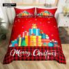 Christmas Tree Santa Claus Duvet Cover Twin King Queen Boys Christmas Bedding Set Polyester Botanical Racing Car Comforter Cover