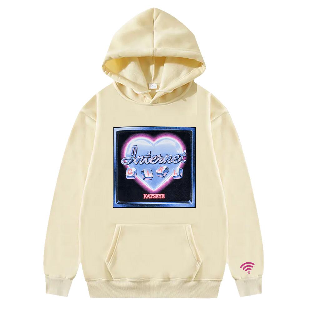 

Худі Internet Girl Kpop KATSEYE Принт Streetwear Чоловіки Жінки Y2k Худі Толстовка Фліс Спортивний костюм Streetwear M хакі