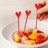 8Pcs Heart Shape Disposable Plastic Fruit Forks Funny Lightweight Cake Dessert Picks Party Supplies Household Plastic Food Fork