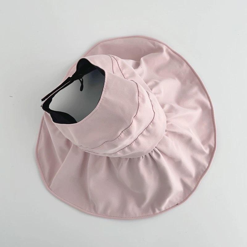 Vinyl empty top sunscreen fisherman hat children spring and summer new outdoor travel anti-ultraviolet face cover big brim sun hat