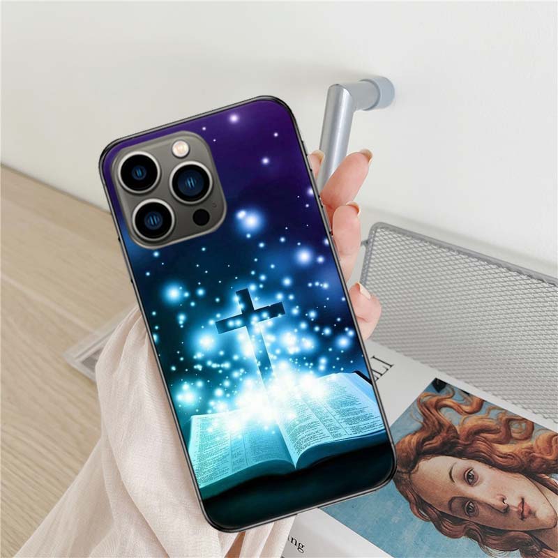 Jesus Bible Phone Case For Iphone 17 Air 16 15 Pro Max 14 Plus 16E Coque 13 Pro 12 Mini 11 Clear Cover Silicone Cute Shell Soft