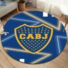 Boca Juniors Round Area Rug,Carpet Rug for Living Room Bedroom Sofa Playroom Decor,Non-slip Floor Mat