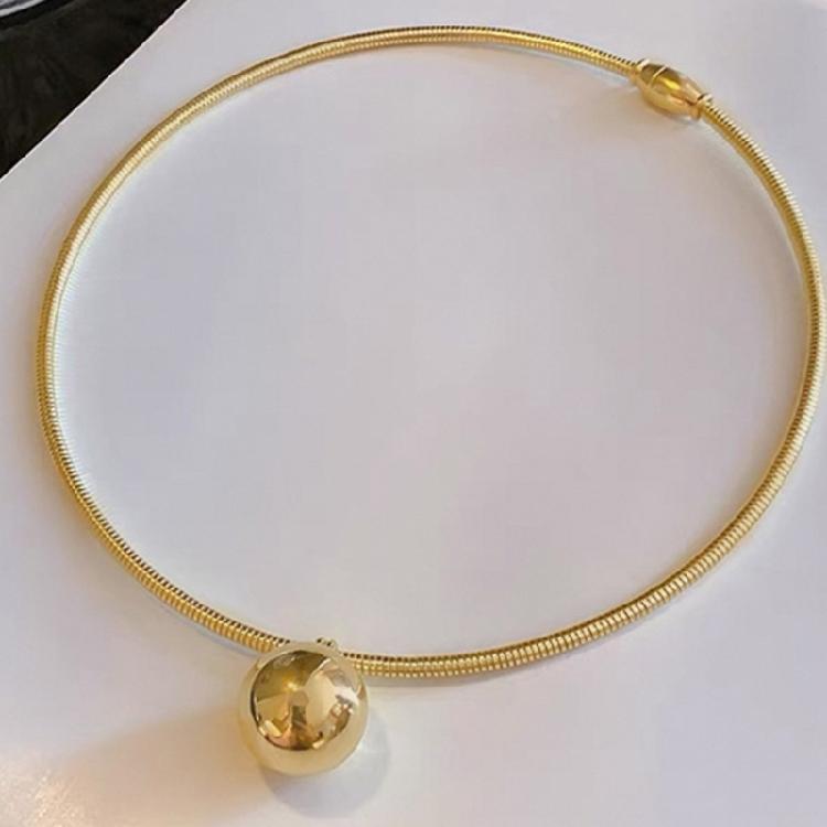 Minimalist Heart/Sphere Pendant Necklace Sophisticated Clavicle Chain Handmade Accessory for Casual Or Party Wear